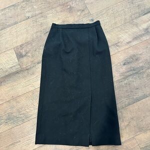 Vintage black wool Pendleton Pencil Skirt